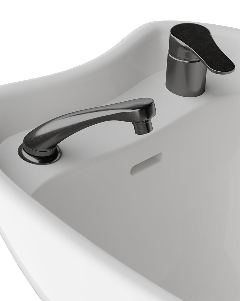 Hazel Sage - Grøn vaskestol - Sort kumme